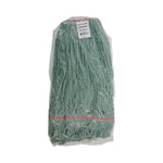 Narrowband Looped-End Mop Head, Premium Standard Head, Cotton/Rayon Fiber, Large, Green