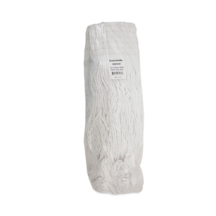 Mop Head, Pro Loop Web/tailband, Premium Saddleback Head, Ryn, 24-Oz., Wh, 12/ct