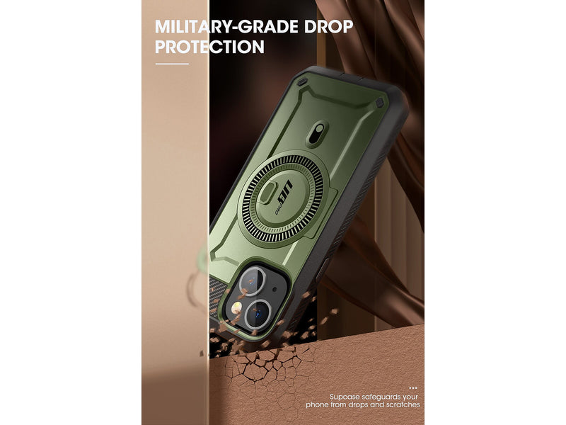 SupCase Unicorn Beetle PRO MAG Rugged Case for iPhone 15, Dark Green (SUP-iPhone2023-6.1-MagPro-SP-Guldan)
