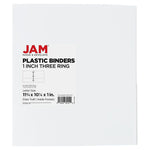 JAM Paper 1/2" 3-Ring Flexible Poly Binder, White (PB75237WH)