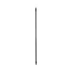 Fiberglass Broom Handle, Nylon Plastic Threaded End, 1" dia x 60", Black