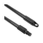 Fiberglass Broom Handle, Nylon Plastic Threaded End, 1" dia x 60", Black