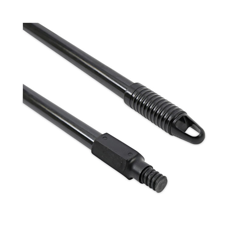 Fiberglass Broom Handle, Nylon Plastic Threaded End, 1" dia x 60", Black
