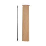 Fiberglass Broom Handle, Nylon Plastic Threaded End, 1" dia x 60", Black