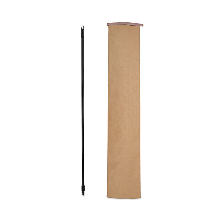 Fiberglass Broom Handle, Nylon Plastic Threaded End, 1" dia x 60", Black