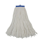 Cut-End Lie-Flat Wet Mop Head, Rayon, 16oz, White, 12/carton
