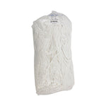Cut-End Lie-Flat Wet Mop Head, Rayon, 16oz, White, 12/carton
