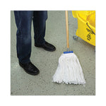 Cut-End Lie-Flat Wet Mop Head, Rayon, 24oz, White, 12/carton