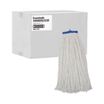 Cut-End Lie-Flat Wet Mop Head, Rayon, 24oz, White, 12/carton