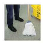 Cut-End Lie-Flat Wet Mop Head, Rayon, 24oz, White
