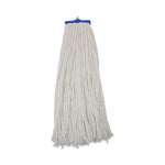 Mop Head, Economical Lie-Flat Head, Rayon Fiber, 32-Oz., White, 12/carton