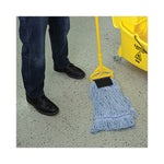 Mop Head, Loop-End, Cotton With Scrub Pad, Large, 12/carton