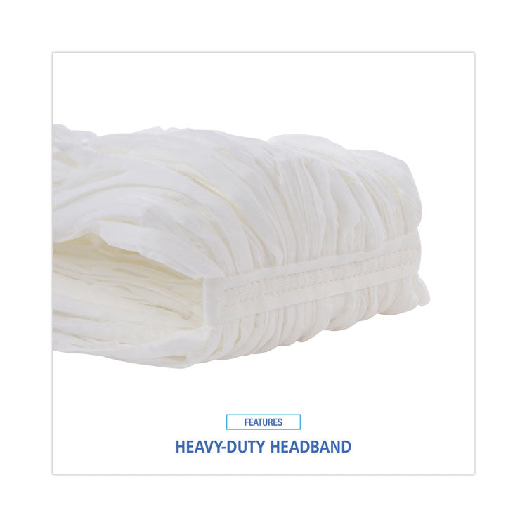 Nonwoven Cut End Edge Mop, Rayon/polyester, #20, White, 12/carton
