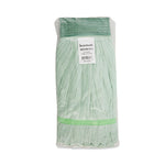 Microfiber Looped-End Wet Mop Heads, Medium, Green, 12/carton