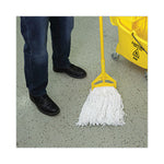 Cut-End Wet Mop Heads, Rayon, White, 12/Carton