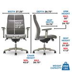 La-Z-Boy Baylor Ergonomic Faux Leather Swivel Executive Chair, Gray (CHR10085C)