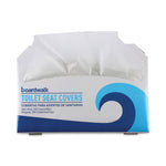 Premium Half-Fold Toilet Seat Covers, 14.17 x 16.73, White, 250/Sleeve, 4 Sleeves/Carton