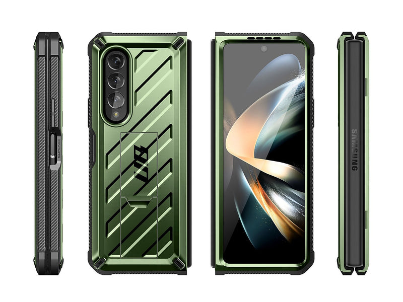 SUPCASE Unicorn Beetle Dark Green Kickstand Case for Samsung Galaxy Z Fold4 (SUP-Galaxy2022-ZFold4-5G-Unicorn-SP-Guld)