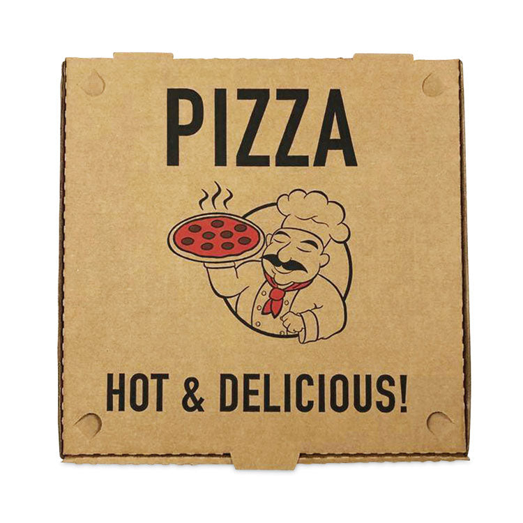 Pizza Boxes, 14 x 14 x 2, Brown, Paper, 50/Pack