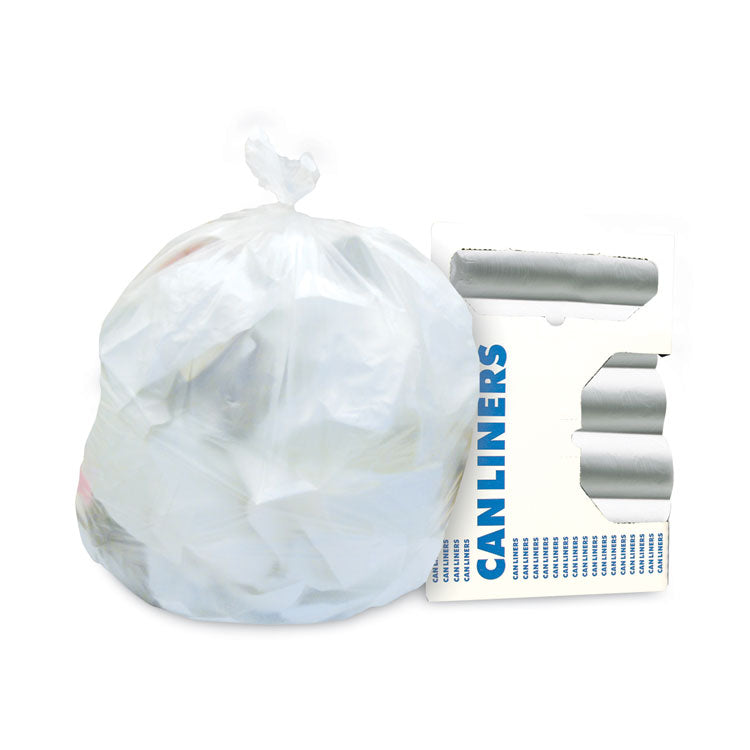 High-Density Waste Can Liners, 16 gal, 12 mic, 24" x 33", Natural, 500/Carton