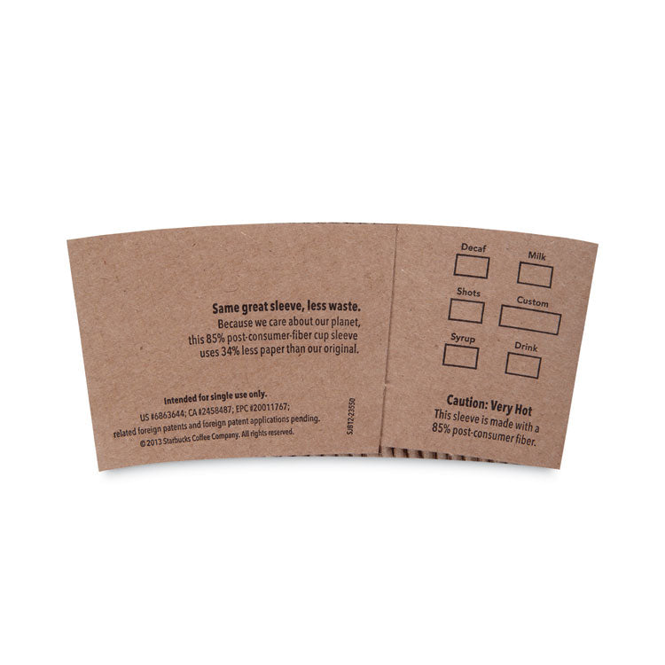 Cup Sleeves, Fits 12, 16, 20 Oz Hot Cups, Kraft, 1,380/carton