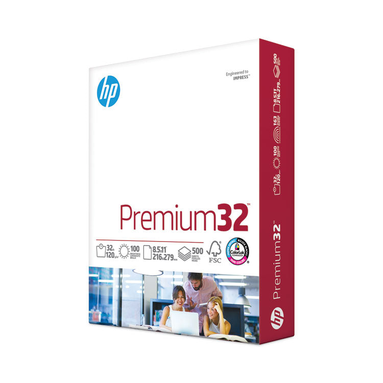 Premium32, 100 Bright, 32 lb Bond Weight, 8.5 x 11, Ultra White, 500/Ream