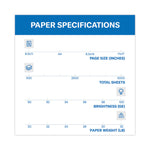 Premium Color Copy Print Paper, 100 Bright, 32 lb Bond Weight, 8.5 x 11, Photo White, 500/Ream