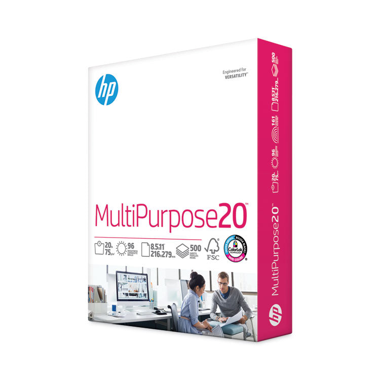 MultiPurpose20 Paper, 96 Bright, 20 lb Bond Weight, 8.5 x 11, White, 500/Ream