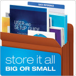 Pendaflex Reinforced File Pocket, 5 1/4" Expansion, Letter Size, Redrope, 10/Box (95363)