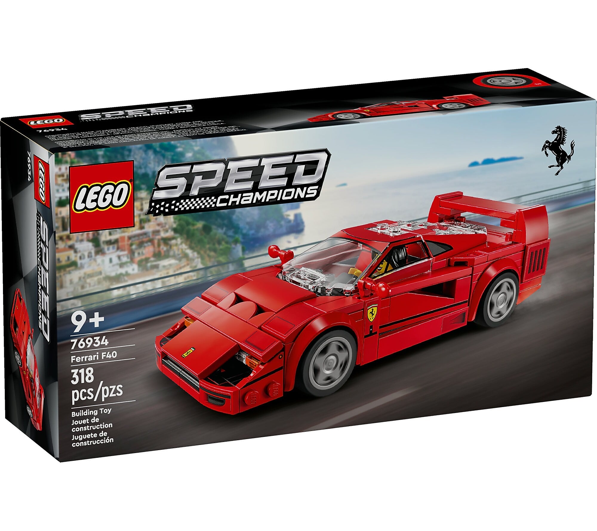 LEGO Speed Champions Ferrari F40 Supercar, 318 Pieces (76934)