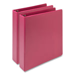 Samsill Earth's Choice 1 1/2" 3-Ring View Binders, Pink, 2/Pack (SAMMP286576)