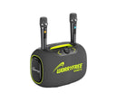 Worryfree Gadgets Party Box Wireless Bluetooth Portable Speaker with 2 Mics & Tripod, Water Resistant, Gray (WPB2-GRY)