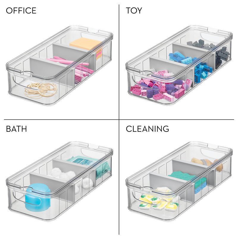 iDESIGN Plastic Organizers, Clear/Gray (27819M6)