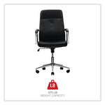 Alera Fixed Arm Leather Task Chair, Black (ALEWS4116)