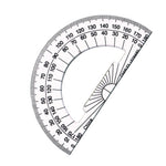 Charles Leonard 180-Degree Protractor, 4", Clear, 12/Pack, 3 Packs/Bundle (CHL77104IP-3)