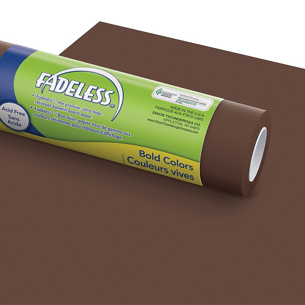 Fadeless Bulletin Board Paper Roll, 24" x 60', Brown (PAC0057027)