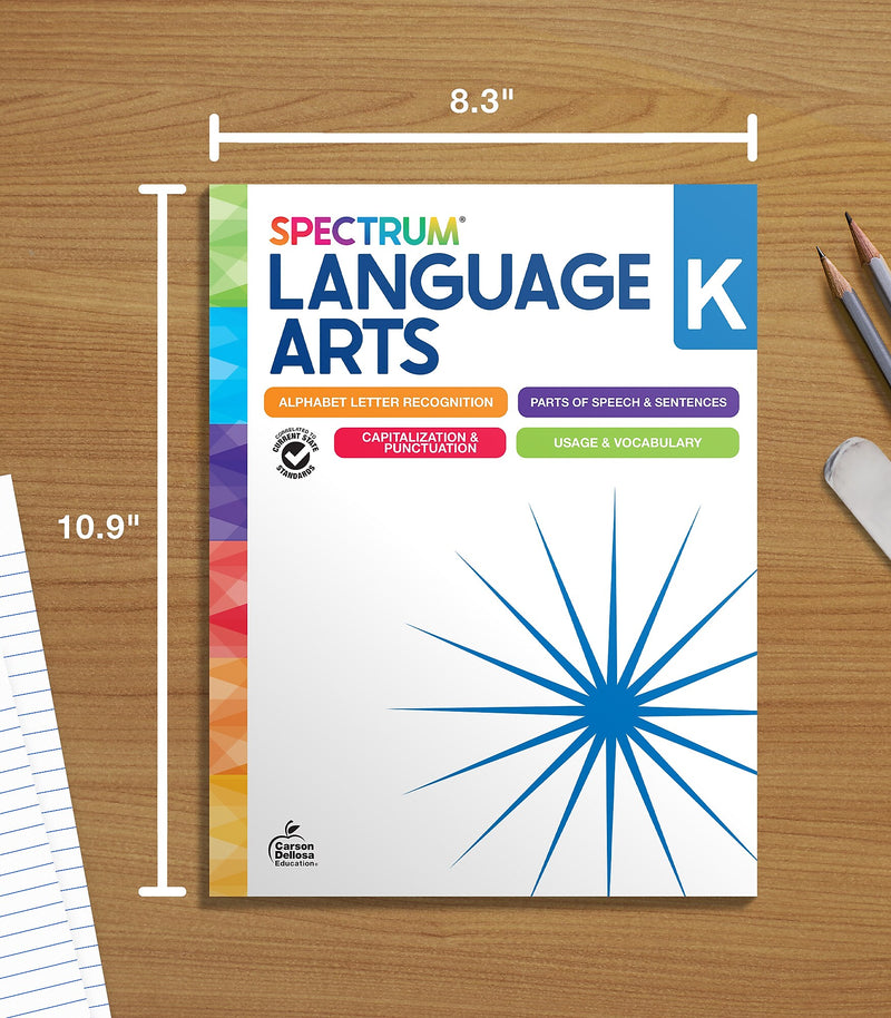 Carson-Dellosa Spectrum Language Arts Workbook, Grade K