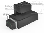 Luxor KwikBoost EdgePower A/C & USB Clamp-On Universal Desktop Charging Station, Black (KBEP-CGR)