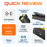 Delton M27 Two Wireless Lavalier Microphones and USB-C Receiver, Black (DLM27C)