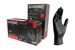 Gloveworks Nitrile Gloves, Black, XXL, 1000/Carton