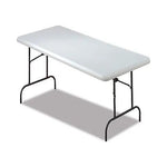 AbilityOne SKILCRAFT Blow Molded Folding Table, Rectangular, 60" x 30" x 29", Gray (7105016976844)