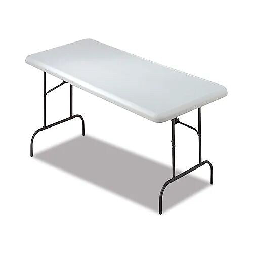 AbilityOne SKILCRAFT Blow Molded Folding Table, Rectangular, 60" x 30" x 29", Gray (7105016976844)