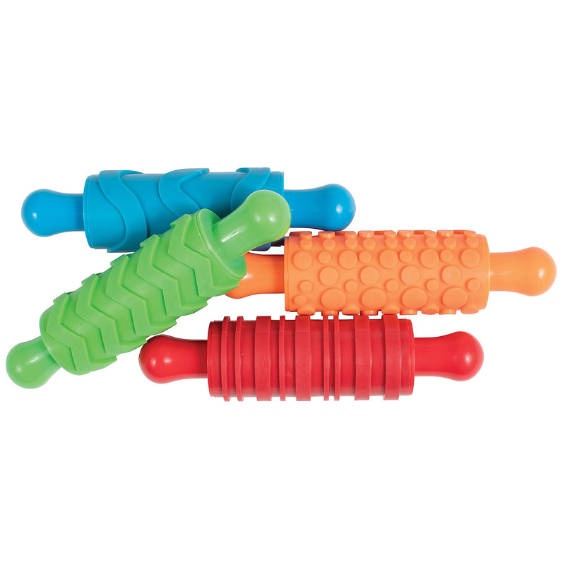 Ready2Learn Paint & Clay Texture Rollers, Assorted Colors, 4/Set (CE-6665)