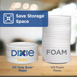 Dixie Basic 8.5" Paper Plates, White, 500/Carton (DBP09WCT)