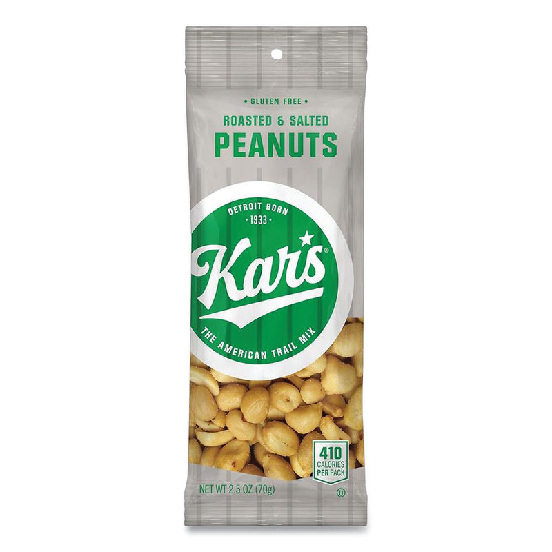Kar's Peanuts, Salted, 2.5 oz Packet, 12/Box