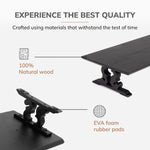 Anji Mountain Acacia Wood Monitor Stand, Up to 32" Monitor, Black (MS-BLK-02BLK)