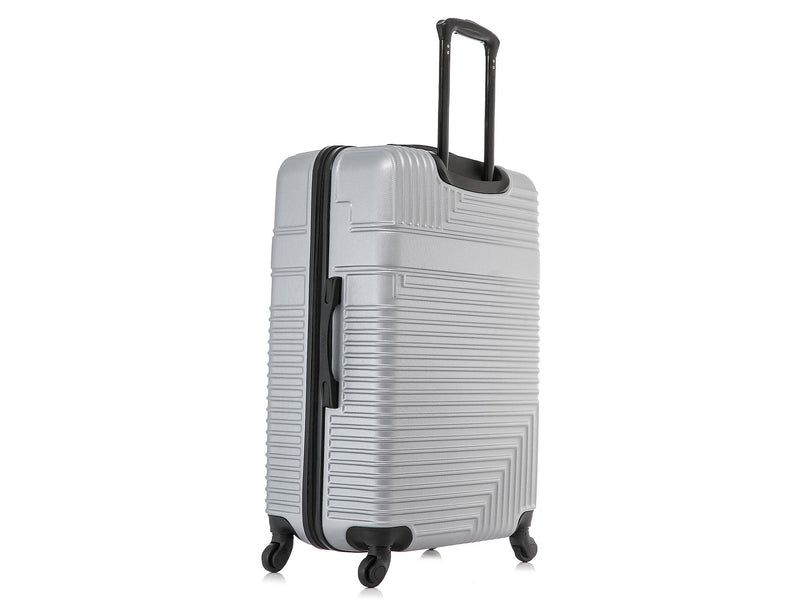 InUSA Resilience 28" Hardside Suitcase, 4-Wheeled Spinner, TSA Checkpoint Friendly, Silver (IURES00L-SIL)