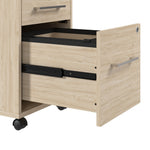 Bush Business Furniture Hustle 60"W L Shaped Computer Desk with 3 Drawer Mobile File Cabinet, Natural Elm (HUS006NE)