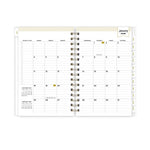 Planning Calendar DD Rugby Stripe Navy Frosted PP 5x8 RY26 Daily/Mthly Safety Wirebound -