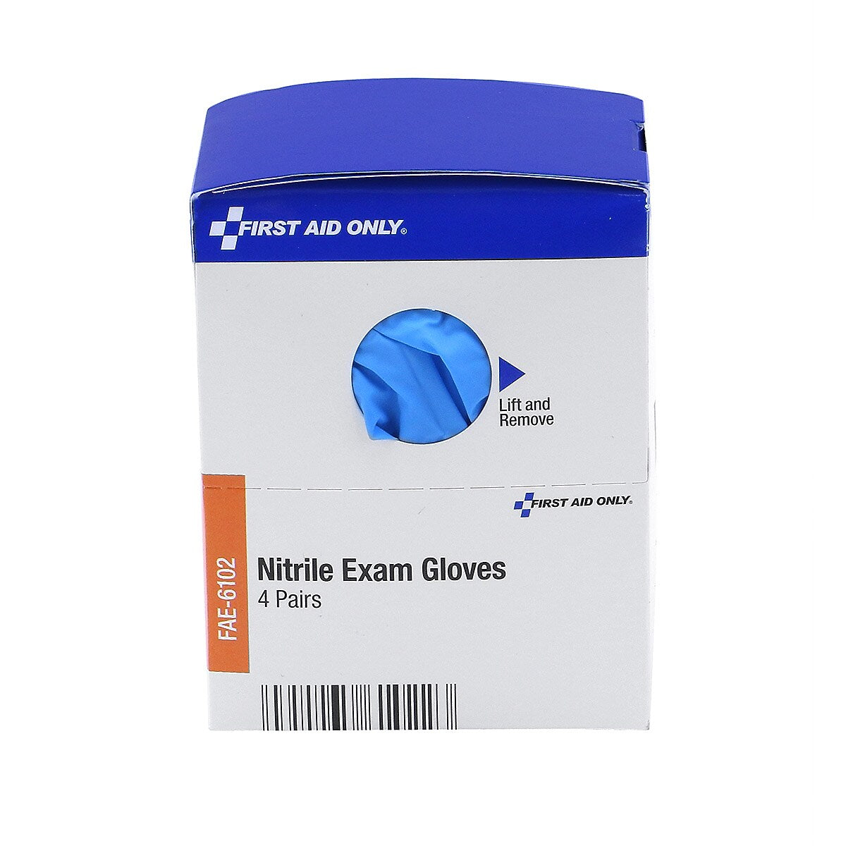 First Aid Only SmartCompliance, Refill, Powder Free Nitrile Exam Gloves, Latex Free, Large, 8/Box (FAE-6102)